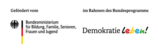 Logo Bundesministerium für Bildung, Familie, Senioren, Frauen und Jugend, Und Bundesprogramm Demokratie Leben