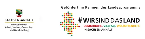 Logo Sachesn Anhalt und Landesprogramm #WIRSINDDASLAND